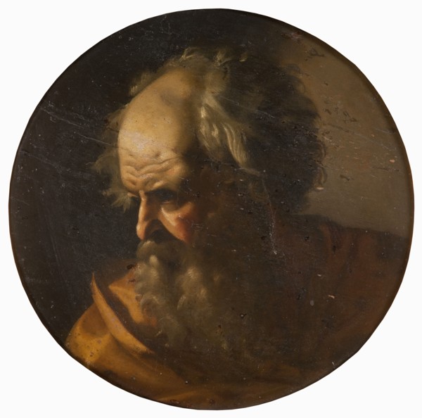 Head of an Apostle, first half of 17th century. Creator: School of Caravaggio.