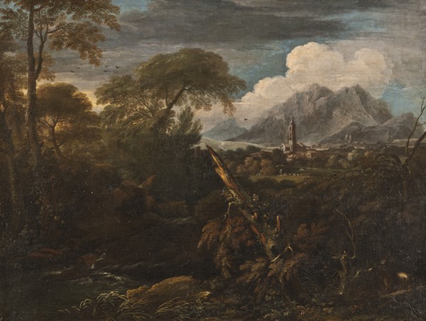 Landscape with a Village, 17th century. Creator: Unknown.