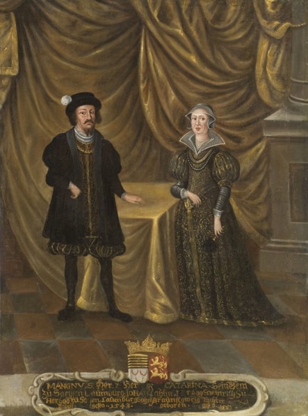 Magnus I, died 1543, Duke of Saxe-Lauenburg, Catherine, 1488-1563, Princess, c16th century. Creator: Unknown.