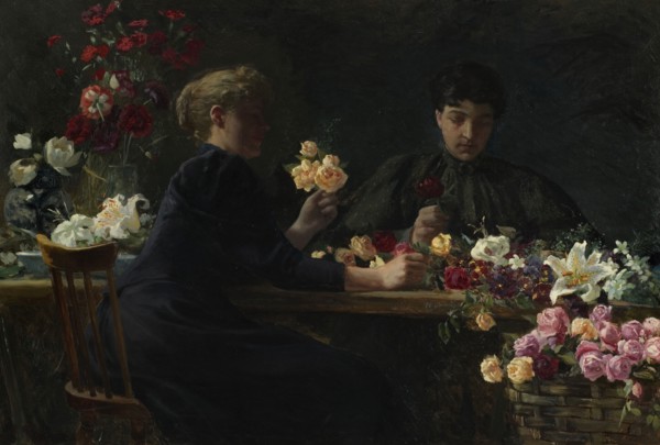 Ladies at a Flower-table, 1894. Creator: Wilhelm Peters.