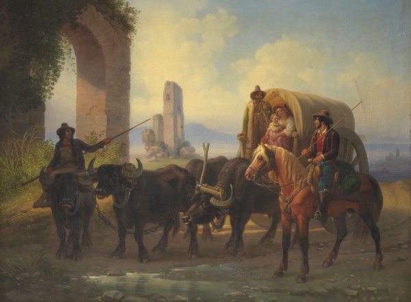 Travellers by Aqua Claudia, early 19th century. Creator: Alexander Lauréus.