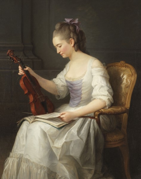 Portrait of a violinist , 1773. Creator: Anne Vallayer-Coster.