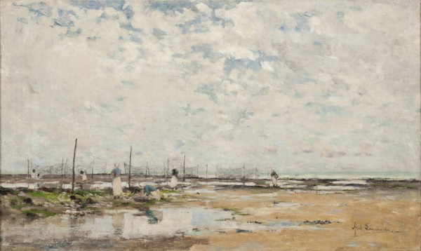 The Beach at Villerville, Normandy, 1878. Creator: Knut Axel Lindman.