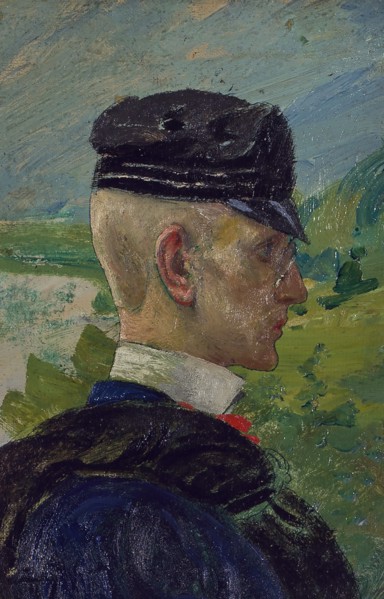 Portrait of a Boy. Study for Morning Prayers. Creator: Carl Larsson.