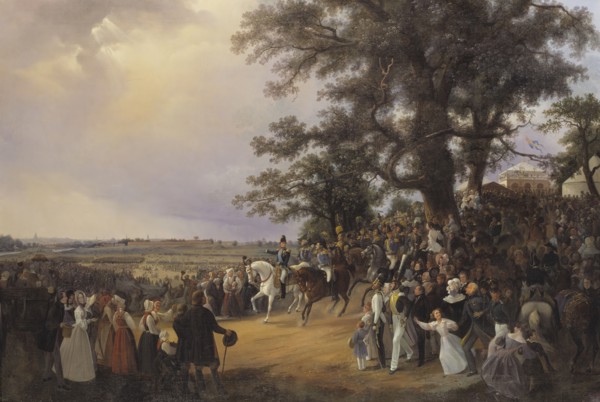 Review in Ladugårdsgärde Fields during Czar Nicolaus' Visit in 1838. Creator: Karl Stefan Bennet.