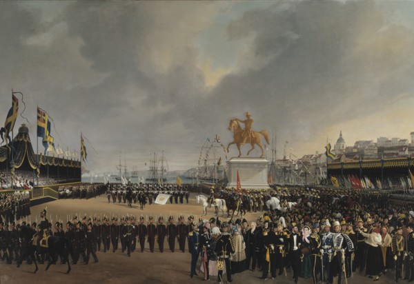 The Unveiling of the Equestrian Statue of Carl XIV Johan of Sw. in 1854. Creator: Karl Stefan Bennet.