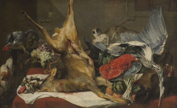 Still Life with Dead Game, a Monkey and a Dog. Creator: Frans Snyders.