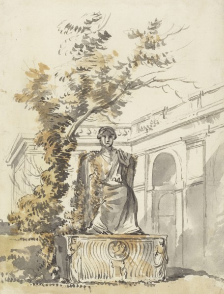 Roman antiquities in a garden. Creator: Jean Eric Rehn.