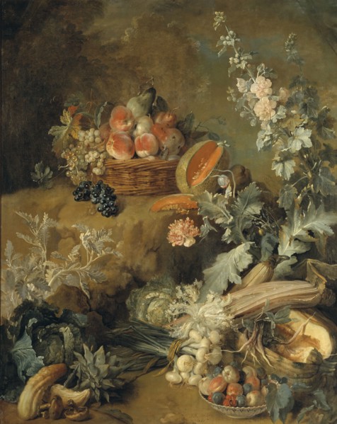 Still Life of Fruits and Vegetables ("Earth"), 1721. Creator: Jean-Baptiste Oudry.