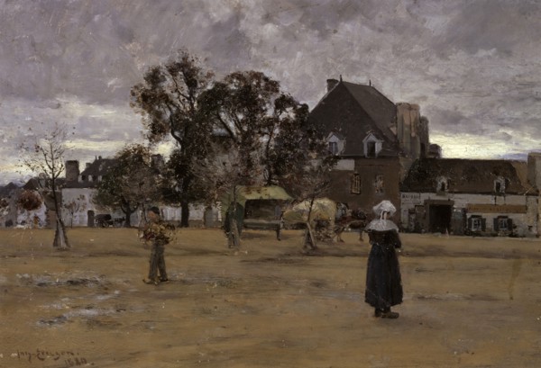 The Market Place, Concarneau, 1880. Creator: Johan Ericson.