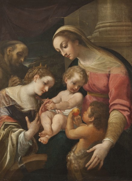 The Mystic Marriage of St Catherine. Creator: Lodovico Carracci.