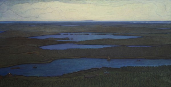 Over Forest and Lake, 1908. Creator: Otto Hesselbom.