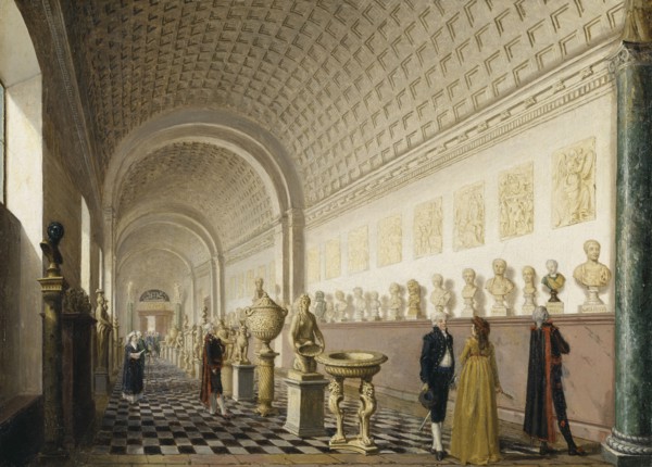 The Inner Gallery of the Royal Museum at the Royal Palace, Stockholm, 1796. Creator: Per Hillestrom.