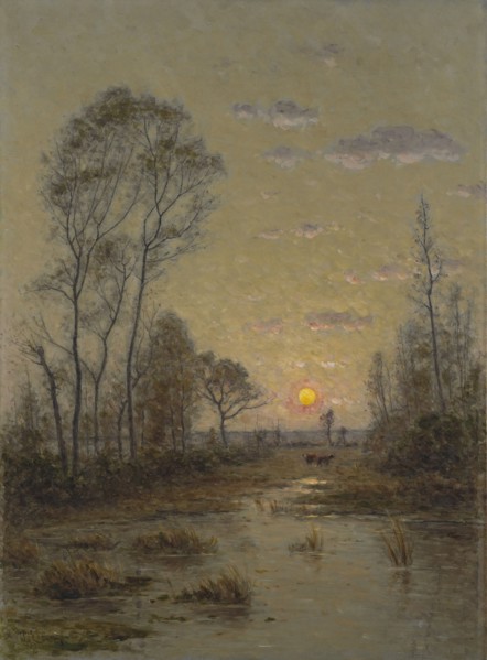 Two Cows in an Evening Landscape. Creator: Per Ekstrom.