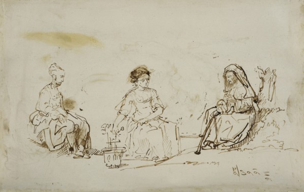 Three women in a landscape. Creator: Rembrandt Harmensz van Rijn.