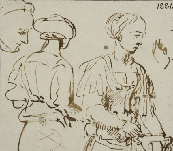 Two studies of one woman. Creator: Rembrandt Harmensz van Rijn.