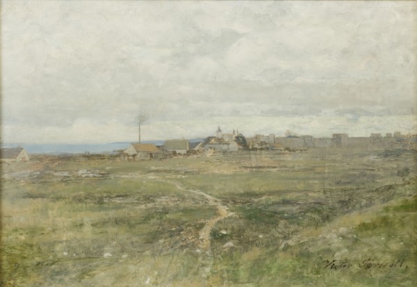 View towards Visby ring wall. Creator: Victor Forssell.