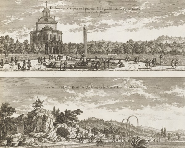 Garden pavilion "The Cave" at Jakobsdal (now Ulriksdal Palace), 1668. Creator: Adam Perelle.