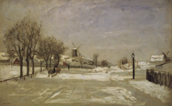 Winter - View of Eriksberg, Stockholm , c1880. Creator: Carl Skanberg.