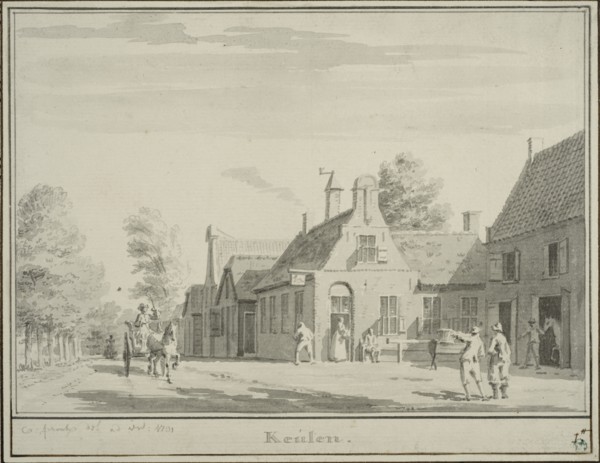 View of an inn in Cologne, c18th century. Creator: Cornelis Pronk.