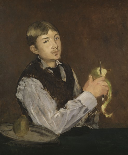 Young Boy Peeling a Pear, mid 19th century. Creator: Edouard Manet.