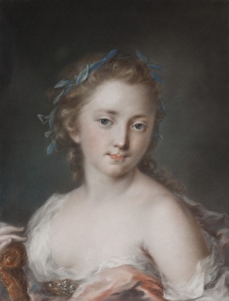 Young Woman with a Wreath of Laurels, c18th century. Creator: Rosalba Giovanna Carriera.