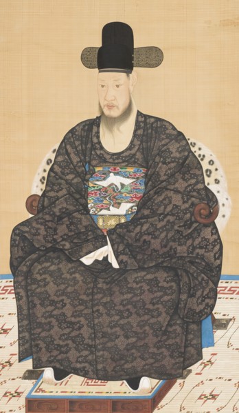 Portrait of a Scholar-Official in a Black Robe (image 1 of 5), 19th century. Creator: Anon.