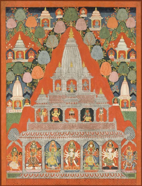 Shaiva Shrines in a Landscape (image 1 of 3), between 1700 and 1725. Creator: Anon.