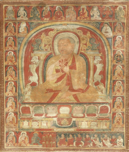 An Abbot and His Lineage, 14th century or earlier. Creator: Anon.