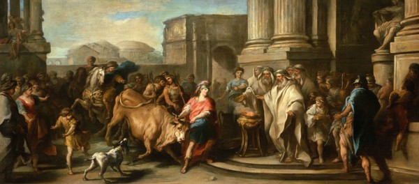 Theseus Taming the Bull of Marathon, c1730 (?). Creator: Carle van Loo.
