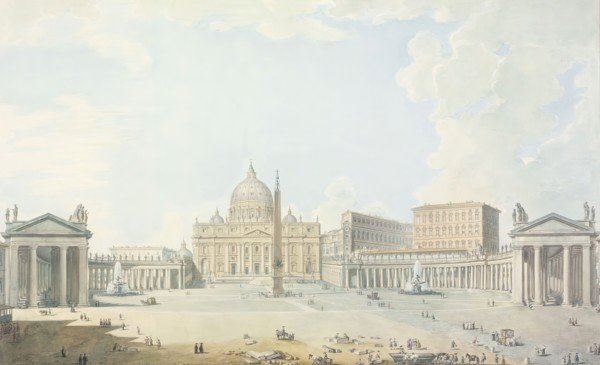 St. Peter's, the Basilica and the Piazza, Unknown date. Creator: Francesco Panini.