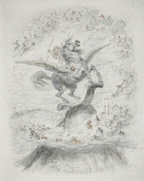 Puck on Pegasus, 1861. Creator: George Cruikshank.