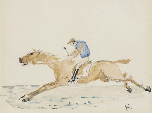 Jockey au Galop, c1878. Creator: Henri de Toulouse-Lautrec.