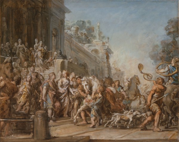 The Departure of Dido and Aeneas for the Hunt, between 1772 and 1774. Creator: Jean Bernard Restout.