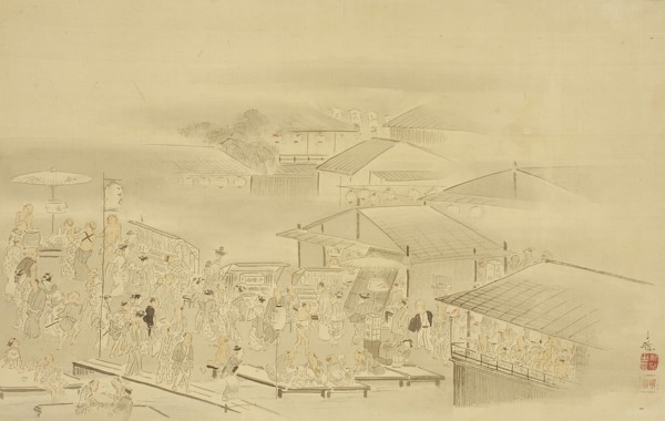 A Summer Evening by the River, 18th century. Creator: Mori Koga.