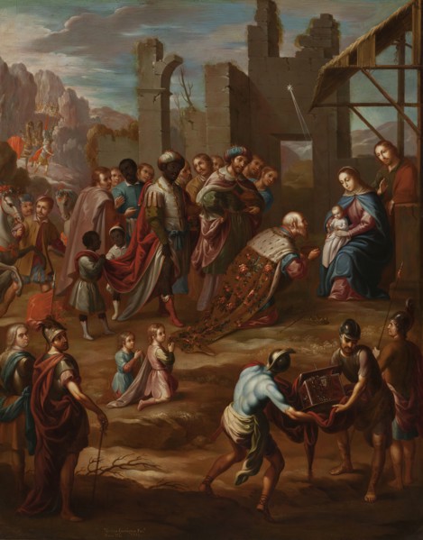 The Adoration of the Kings with Donor (La adoración de los reyes con donante), 1741. Creator: Nicolás Enríquez.