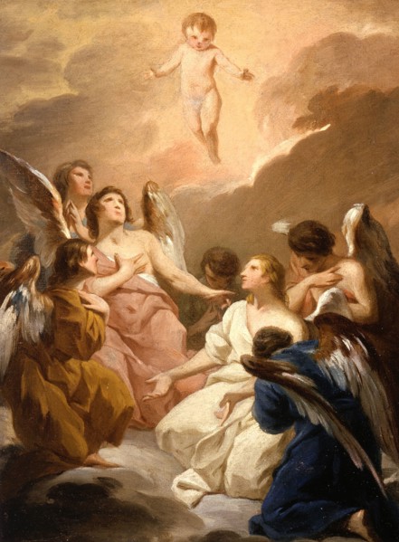 Seven Angels Adoring the Christ Child, between 1730 and 1740. Creator: Pierre Subleyras.