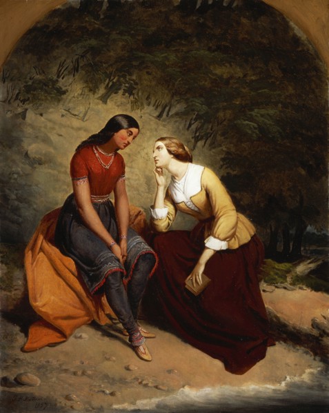 The Meeting of Hetty and Hist, 1857. Creator: Tompkins H Matteson.