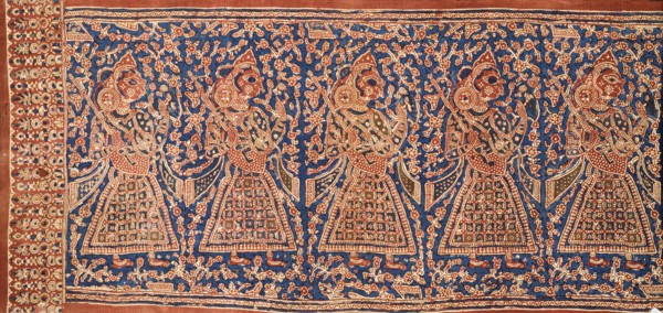 Ceremonial Cloth and Heirloom Textile with Row of Female Musicians (image 1 of 3), 17th century. Creator: Unknown.