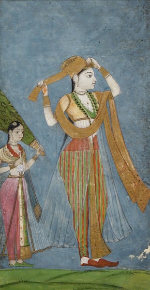 Lady Wrapping Her Turban, between 1675 and 1700. Creator: Unknown.