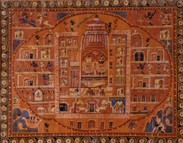 Jagannatha, Balabhadra, and Subhadra in the Jagganatha Temple, between c1875 and c1900. Creator: Unknown.