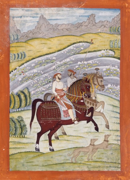 Shatrujit Singh of Datia (Reigned 1762-1801) on Horseback, c1780. Creator: Unknown.