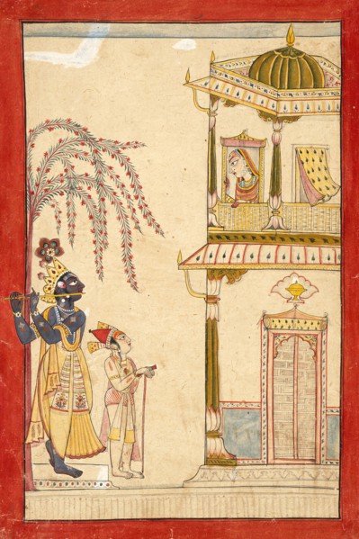 Krishna Serenading Radha, between c1730 and c1750. Creator: Unknown.