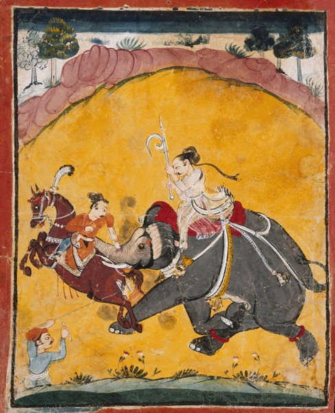 A Rampaging Elephant (Recto), c1675. Creator: Unknown.