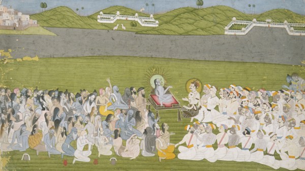 Sukadeva Reciting the Bhagavata Purana (Ancient Stories of the Lord)..., between 1750 and 1775. Creator: Unknown.