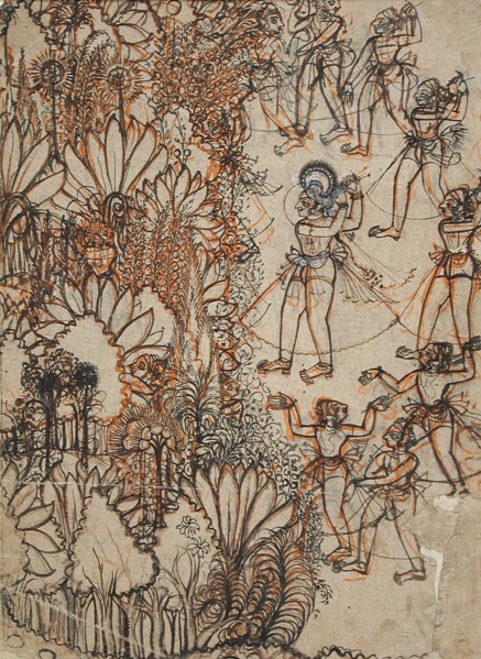 Krishna and the Cowherds at the Edge of a Forest, c1750. Creator: Unknown.
