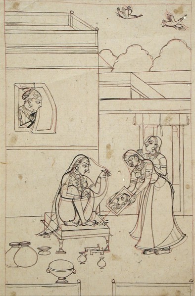 A Woman Adorns Herself in Preparation for a Tryst, between 1775 and 1800. Creator: Unknown.