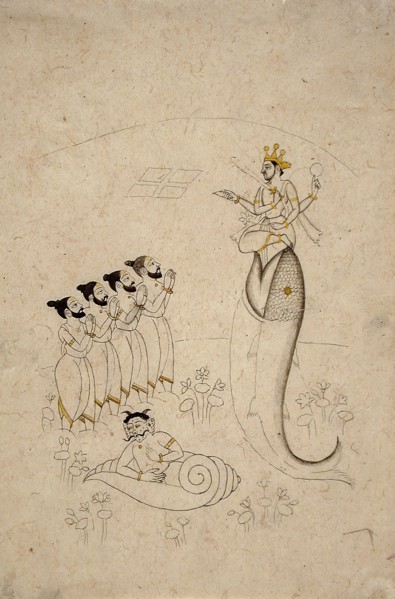 Matsya Avatar of Vishnu, between c1700 and c1725 or later. Creator: Unknown.