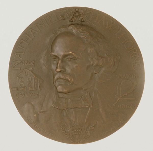 Portrait Medallion of Nathaniel Hawthorne, 1892. Creator: Désiré Ringel d'Illzach.