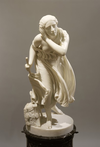 Nydia, The Blind Flower Girl of Pompeii, Modeled 1855; carved c.1888. Creator: Randolph Rogers.